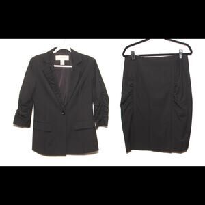 Doncaster Ruched Pencil Skirt and Blazer Jacket Set Size 10